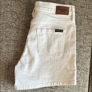 Calvin Klein Jeans White Denim Shorts